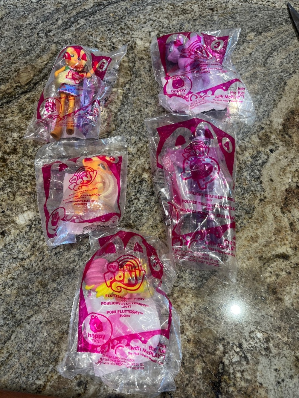 2015 My Little Pony Mcdonalds Applejack twilight sparkle fluttershy